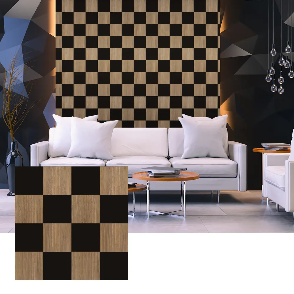 3Д акустични панели од дрвеног фурнира за дизајн зидова ентеријера